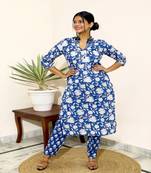 cotton-hand-block-print-kurta-set-blue-white