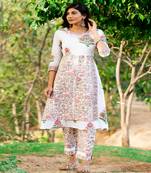 cotton-white-and-pink-hand-block-print-kurta-set