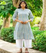 blue-gray-white-hand-block-print-kurta-set