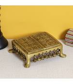 eCraftIndia Brass Traditional Pooja Chowki with Bells