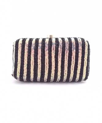 Black Rainbow Sequin Clutch 4