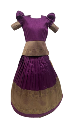 Kids Purple jacquard Lehenga Choli For Girls 1
