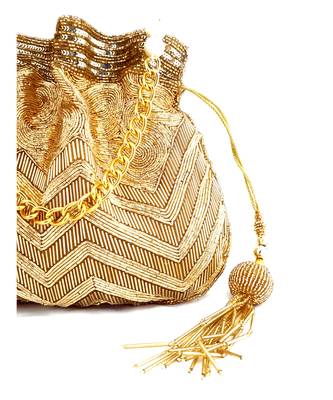 Midas Zardosi Hand Embroidered Potli 4