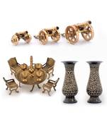 Flower Vase Pair Maharaja Table n 3 Cannons Combo 355