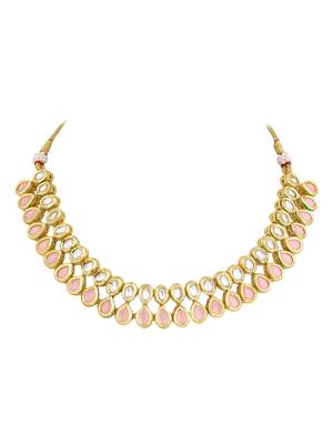 Kundan Gold Plated Pink Royal Designer Elegant Necklace Set 2
