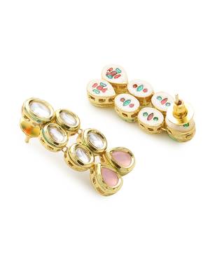 Kundan Gold Plated Pink Royal Designer Elegant Necklace Set 5
