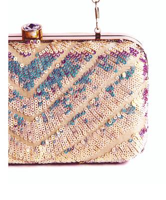 Radiant Shimmer Hand Embroidered Clutch 5