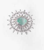 Turquoise diamond rings