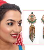 Green diamond earrings