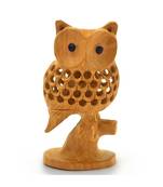 Good Luck Sign Wooden Owl Sitting Tree Branch 180