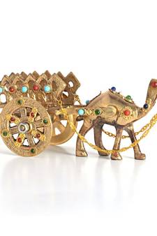 Gemstone Studded Pure Brass Camel Handicraft 184