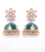 Green diamond earrings