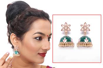 Green diamond earrings 2