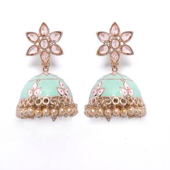 Turquoise diamond earrings 1