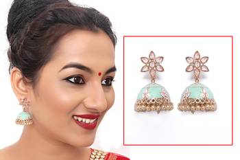 Turquoise diamond earrings 2