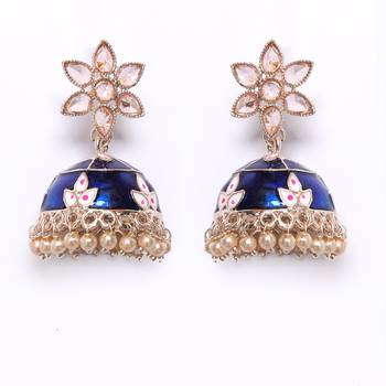 Purple diamond earrings 1