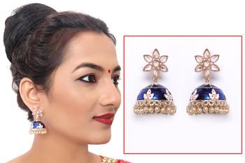 Purple diamond earrings 2