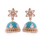 Sky blue diamond earrings