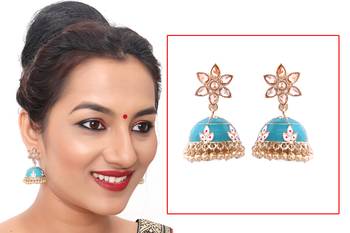 Sky blue diamond earrings 2