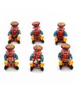 Rajasthani 6 Piece Musician Bawla Set in Wood 183