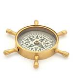 Antique Wheel Design Pure Brass Real Compass 225