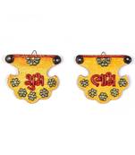 Kundan Work Fan Shape Shubh Labh Door Hangings 276