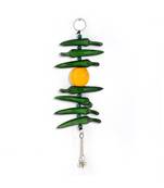 Lemon Green Chilly Wall Hanging in White Metal 285