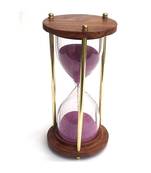 Wooden and Brass Sand Timer Hour Glass Sandglass Antique Nautical Decor