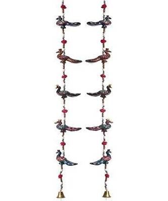 Peacock Line Wall//Latkan Pair of 2 Piece Decorative Door Hanging 1