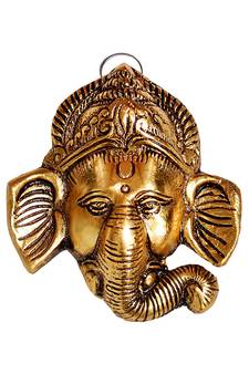 Golden Metal Lord Ganesh Wall Hangings