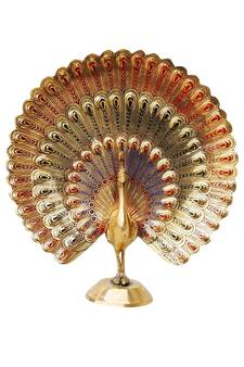 Handcrafted Brass Peacock Showpiece