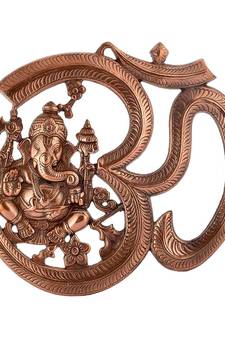 Hindu Lord Ganesha Metal Wall Hanging Sculpture