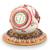 Gold Painted Handmade Round Marble Table Clock 177