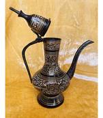 Antique Brass Surai for Home D  cor | Brass Black and Golden Design Surahi