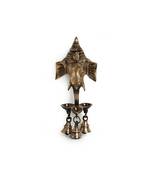 Gleeful Ganesha' Brass HandEtched Decorative Wall Hanging Diya