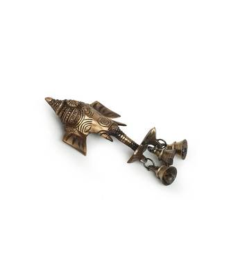 Gleeful Ganesha' Brass HandEtched Decorative Wall Hanging Diya 4