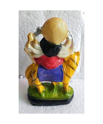 Salvus  Handmade Multicolor Marble Dust Goddess Durga Maa Idol for Pooja  Home Office Decor (3.5x6 Inch) 4
