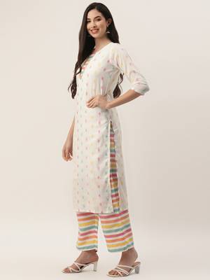 White self design cotton salwar 5