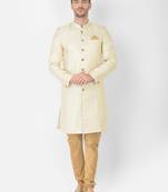 Anil Kumar Ajit Kumar Gold hand woven banarasi sherwani