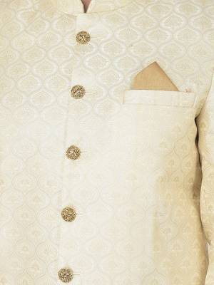 Anil Kumar Ajit Kumar Gold hand woven banarasi sherwani 5