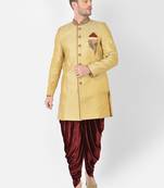 Anil Kumar Ajit Kumar Gold hand woven banarasi sherwani