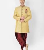 Anil Kumar Ajit Kumar Gold hand woven banarasi sherwani