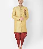 Anil Kumar Ajit Kumar Gold hand woven banarasi sherwani