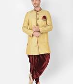 Anil Kumar Ajit Kumar Gold hand woven banarasi sherwani