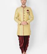 Anil Kumar Ajit Kumar Gold hand woven banarasi sherwani