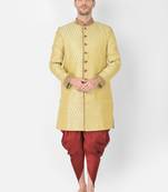 Anil Kumar Ajit Kumar Gold hand woven banarasi sherwani