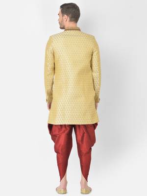 Anil Kumar Ajit Kumar Gold hand woven banarasi sherwani 4