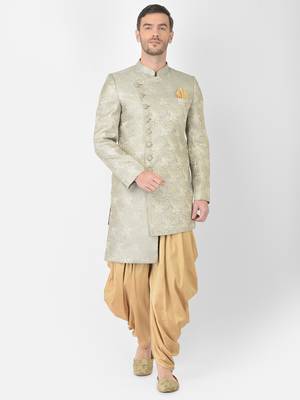 Anil Kumar Ajit Kumar Gold hand woven banarasi sherwani 1