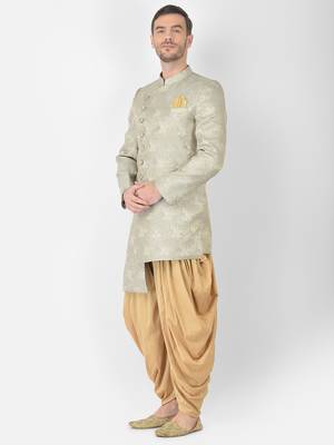 Anil Kumar Ajit Kumar Gold hand woven banarasi sherwani 2
