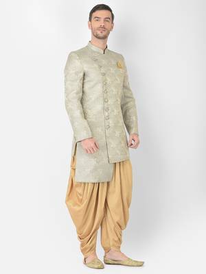 Anil Kumar Ajit Kumar Gold hand woven banarasi sherwani 3